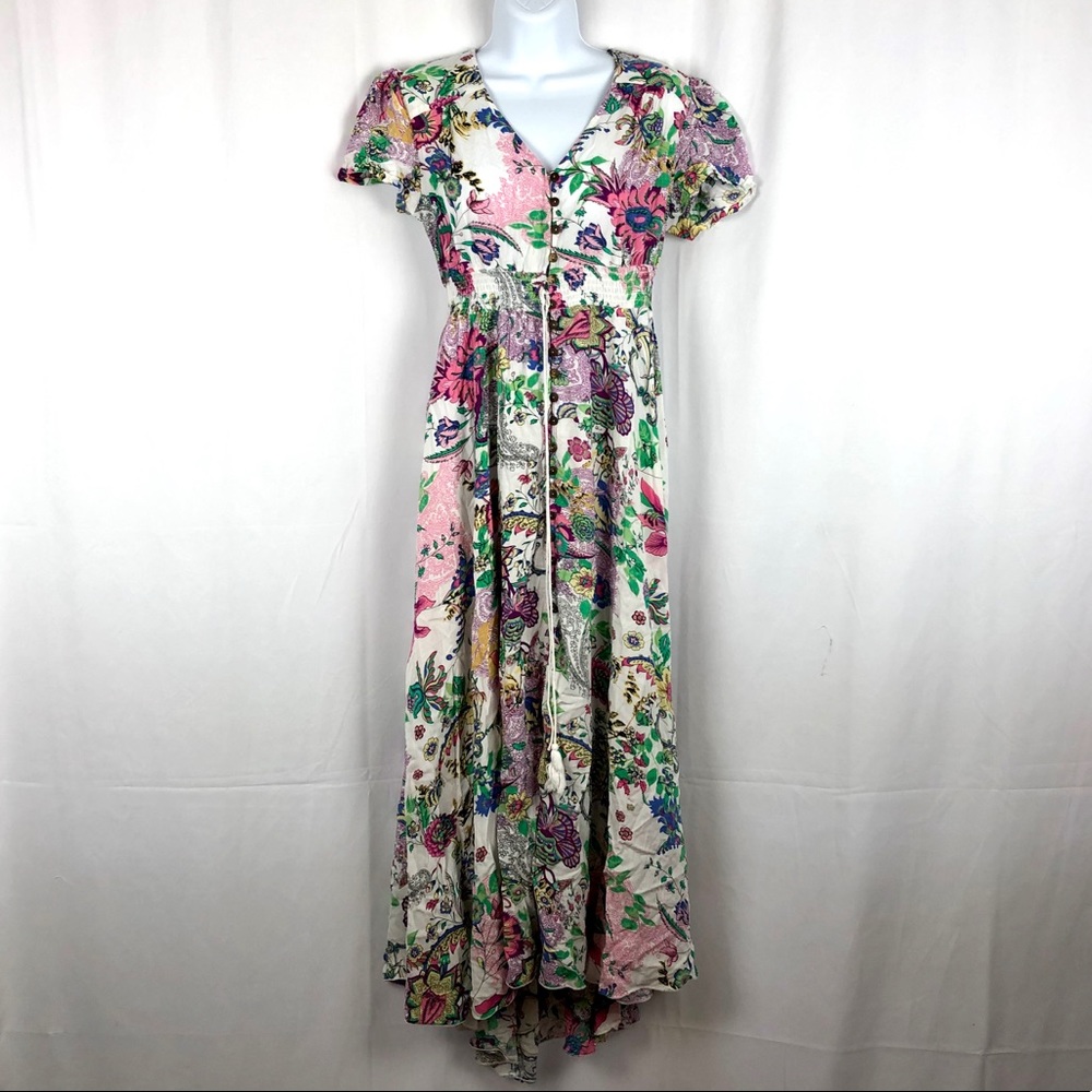 She In Rayon button front midi dress L